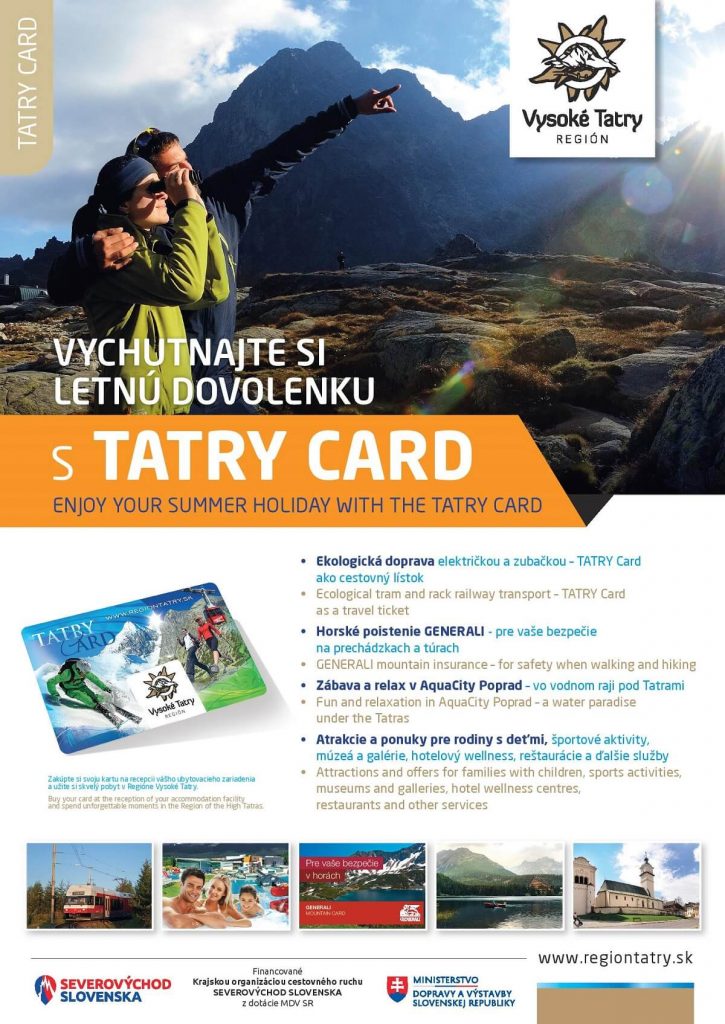 TATRY Card, Vysoké Tatry, región, benefity, zľavy